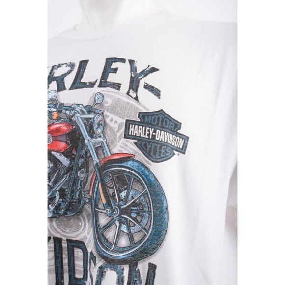 Harley-Davidson Mens Graphic T-Shirt Top XL Flag Rommel Scranton PA Biker - Picture 4 of 6